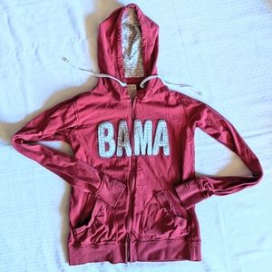 Well Loved Alabama Press Box Medium Zip Hoodie